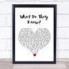 Westlife What Do They Know White Heart Song Lyric Wall Art Print