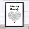 Alter Bridge In Loving Memory White Heart Song Lyric Wall Art Print