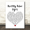 Craig Douglas Pretty Blue Eyes White Heart Song Lyric Wall Art Print