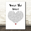 John Farnham You're The Voice White Heart Song Lyric Wall Art Print