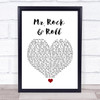 Amy Macdonald Mr. Rock & Roll White Heart Song Lyric Wall Art Print