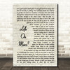 David Bowie Life On Mars Vintage Script Song Lyric Quote Print