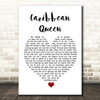 Billy Ocean Caribbean Queen White Heart Song Lyric Wall Art Print