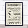 Elvis Presley All Shook Up Vintage Script Song Lyric Quote Print