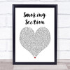 Jelly Roll Smoking Section White Heart Song Lyric Wall Art Print