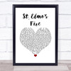 John Parr St. Elmos Fire White Heart Song Lyric Wall Art Print