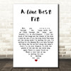 Johnny Flynn A Line Best Fit White Heart Song Lyric Wall Art Print