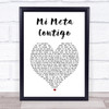 Los Sebastianes Mi Meta Contigo White Heart Song Lyric Wall Art Print