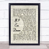 Elvis Presley If I Can Dream Vintage Script Song Lyric Quote Print