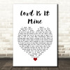 Supertramp Lord Is It Mine White Heart Song Lyric Wall Art Print