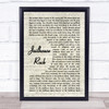 Elvis Presley Jailhouse Rock Vintage Script Song Lyric Quote Print