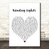The Weeknd Blinding Lights White Heart Song Lyric Wall Art Print