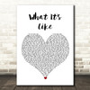 Everlast What It's Like White Heart Song Lyric Wall Art Print