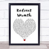 Miki Ratsula Radiant Warmth White Heart Song Lyric Wall Art Print