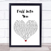 JES, Cosmic Gate Fall Into You White Heart Song Lyric Wall Art Print