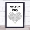 The Commitments Mustang Sally White Heart Song Lyric Wall Art Print