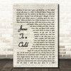 George Michael Jesus To A Child Vintage Script Song Lyric Quote Print