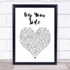 Jeff Scott Soto By Your Side White Heart Song Lyric Wall Art Print