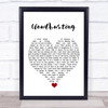 Kate Bush Cloudbusting White Heart Song Lyric Wall Art Print