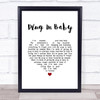 Muse Plug In Baby White Heart Song Lyric Wall Art Print