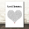Taylor Swift Cruel Summer White Heart Song Lyric Wall Art Print