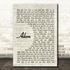 Miguel Adorn Vintage Script Song Lyric Quote Print