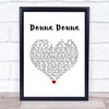 Joan Baez Donna Donna White Heart Song Lyric Wall Art Print