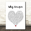 John Mayer Why Georgia White Heart Song Lyric Wall Art Print