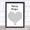 Little Mix Black Magic White Heart Song Lyric Wall Art Print