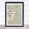 Simply Red If You Don't Know Me By Vintage Script Song Lyric Quote Print