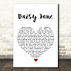 America Daisy Jane White Heart Song Lyric Wall Art Print