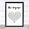 Christy Moore The Voyage White Heart Song Lyric Wall Art Print
