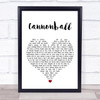 Damien Rice Cannonball White Heart Song Lyric Wall Art Print