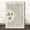The Beatles Let It Be Vintage Script Song Lyric Quote Print