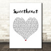 Thomas Rhett Sweetheart White Heart Song Lyric Wall Art Print