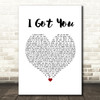 Leona Lewis I Got You White Heart Song Lyric Wall Art Print