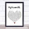 Muse Aftermath White Heart Song Lyric Wall Art Print