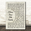Whitney Houston I Wanna Dance With Somebody Vintage Script Song Lyric Quote Print