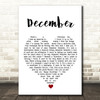 All About Eve December White Heart Song Lyric Wall Art Print