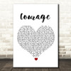 Pink Courage White Heart Song Lyric Wall Art Print