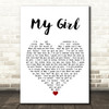 The Overtones My Girl White Heart Song Lyric Wall Art Print