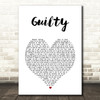 Barbra Streisand & Barry Gibb Guilty White Heart Song Lyric Wall Art Print