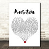 Blake Shelton Austin White Heart Song Lyric Wall Art Print