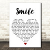 Frank Sinatra Smile White Heart Song Lyric Wall Art Print