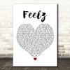 Lil Peep Feelz White Heart Song Lyric Wall Art Print