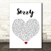 Nothing But Thieves Sorry White Heart Song Lyric Wall Art Print
