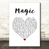 Olivia Newton-John Magic White Heart Song Lyric Wall Art Print