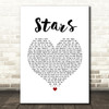 Skillet Stars White Heart Song Lyric Wall Art Print