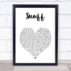 Slipknot Snuff White Heart Song Lyric Wall Art Print