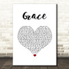 The Wolfe Tones Grace White Heart Song Lyric Wall Art Print